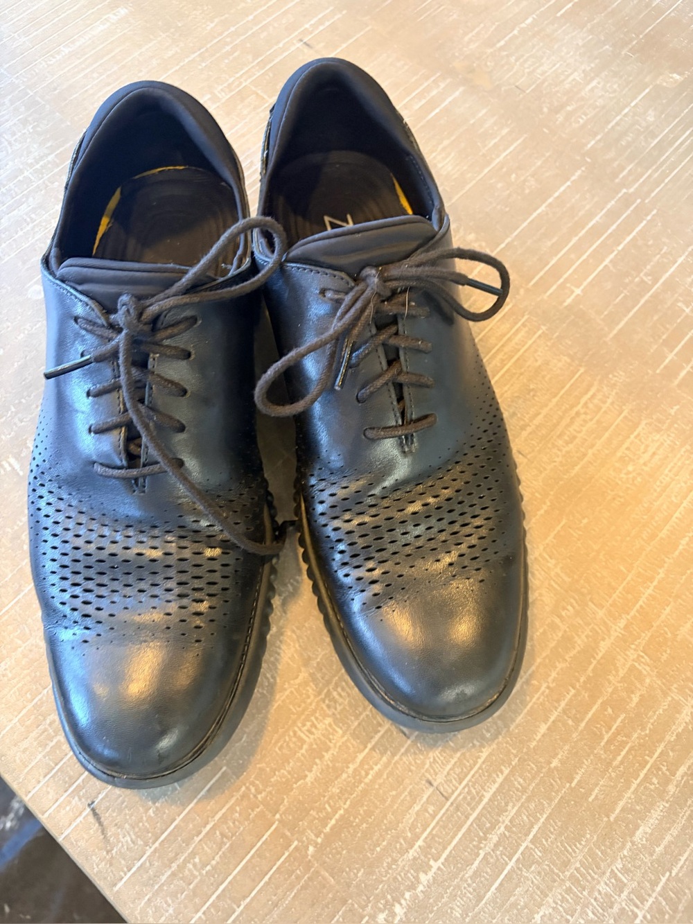 Cole Haan Grand.ØS Black Leather Comfort Oxfords Men’s 10M